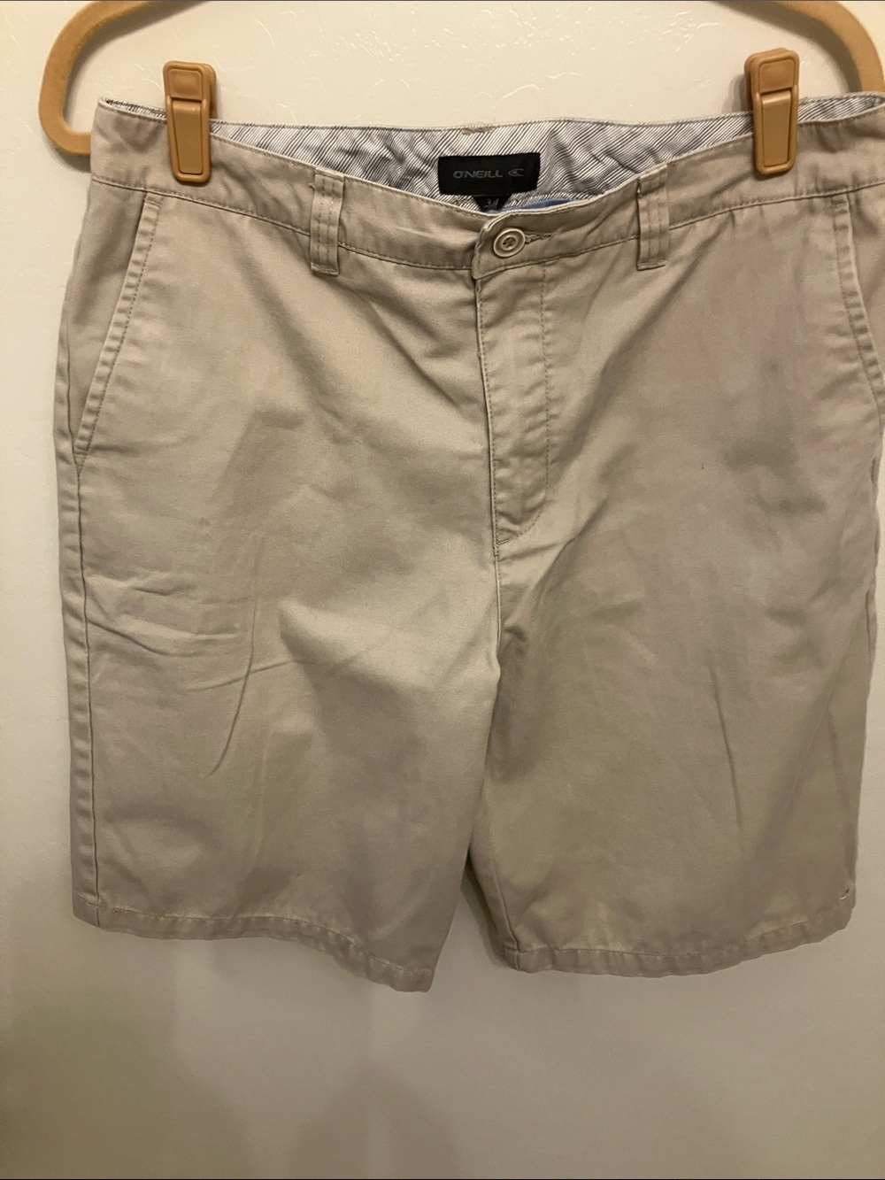 O'Neill Men's Light Khaki Flat Front Shorts